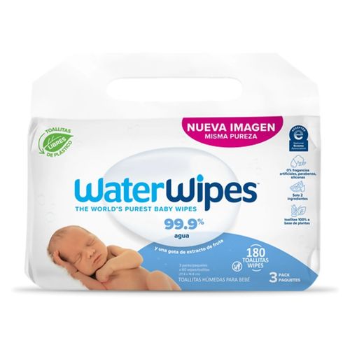 Water Wipes Toalla Humeda 180U 3X60U