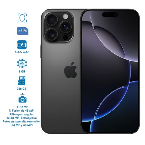 Celular Apple Iphone 16 pro max 256 GB de almacenamiento