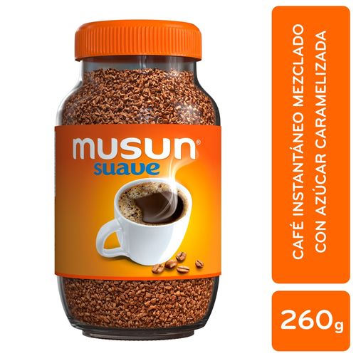 Café Musun Suave Instantáneo con Azúcar Caramelizada Frasco - 260 g