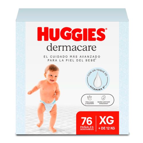 Pañales Huggies Dermacare Etapa 4/XL -76 uds