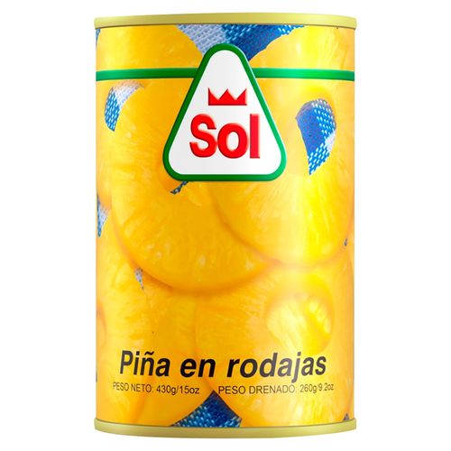 Pina En Almibar Sol Rodaja 4- 30 g