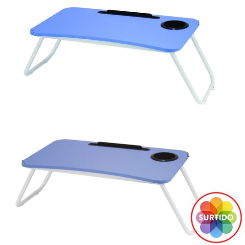 Mainstays Mesa Plegable Para Laptop Color Azul  Jx-18Bf06 Blue