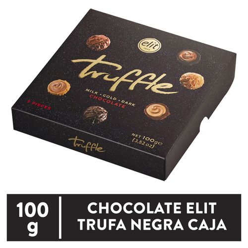 Chocolate negro Elit trufa rellena de sabores surtidos 9 Pzas - 100 g