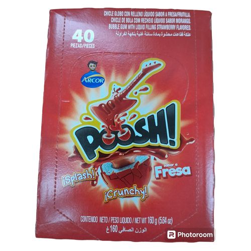 Chicle Arcor Fresa Poosh Globo -160 g