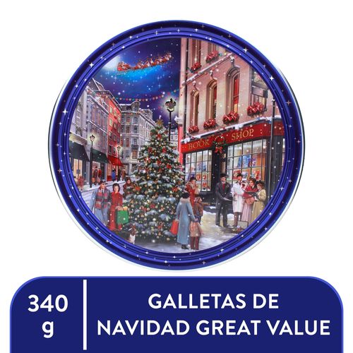 Galleta Great Value Navideñas En Lata - 340 g