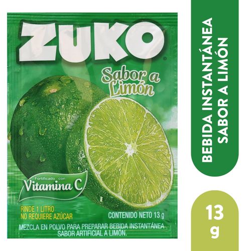 Bebida En Polvo Zuko Limon 13gr