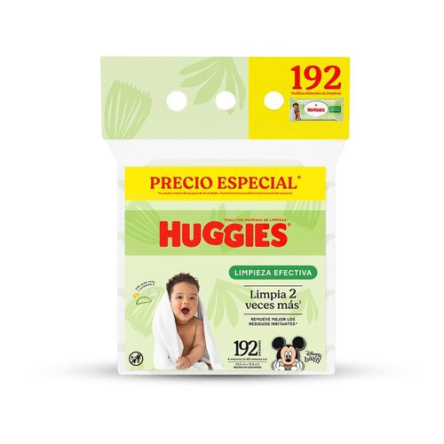Toallas Húmedas Huggies Limpieza Efectiva - 192 Uds