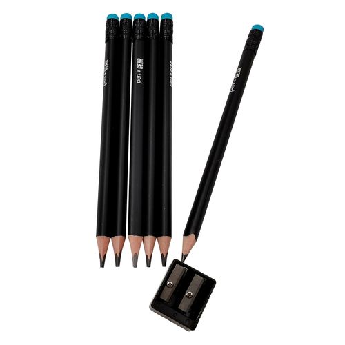 Lapices de grafito Pen Gear, con tajador -6 uds