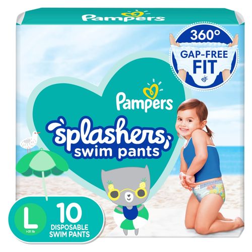 Pañales Pampers Splashers Para Nadar Talla 5, Más De 14kg - 10Uds