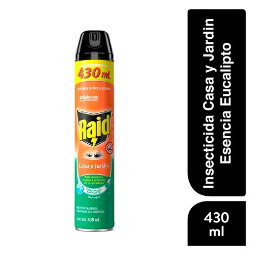 Insecticida Maraca Raid® En Aerosol Casa Y Jardín Eucalipto - 430 ml