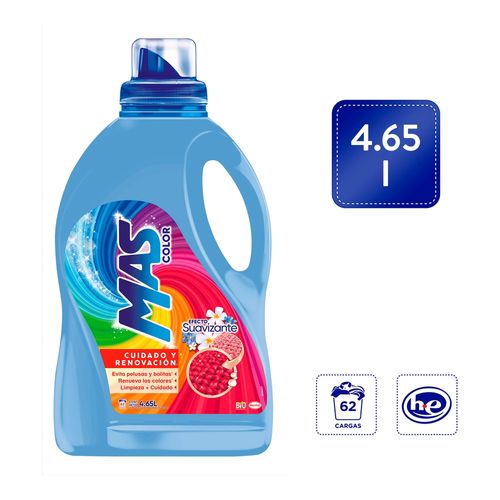 Detergente Líquido Suavizante Mas Color - 4650 ml