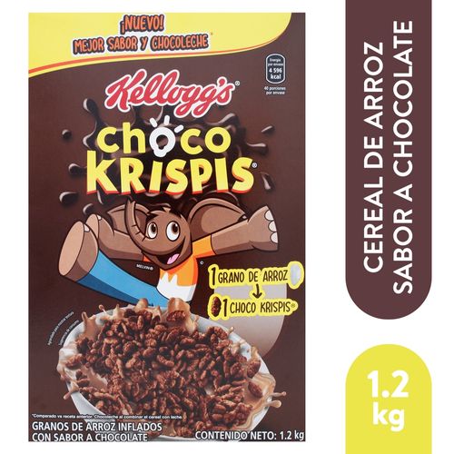 Cereal Kellogg's® Choco Krispis® Sabor A Chocolate,  Granos De Arroz Inflado - 1.2kg