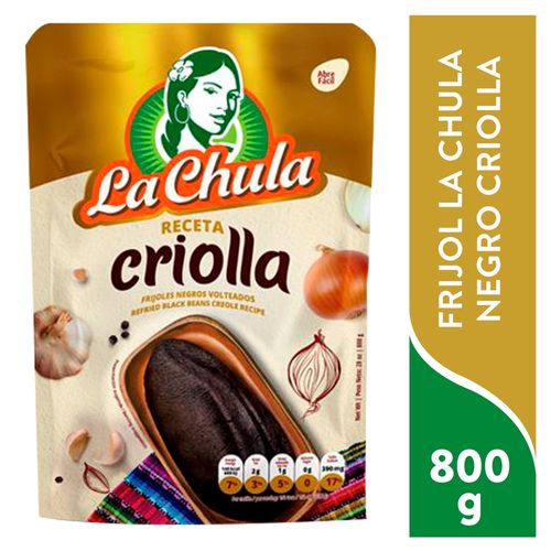 Frijol Negro La Chula Rec Criolla 800 G