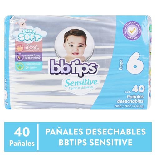 Pañal Bb Tips Desechable Talla 6 - 40Unidades