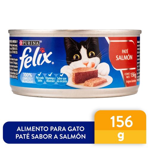 Alimento Húmedo Gato Adulto Purina Paté Felix Salmón -156 g