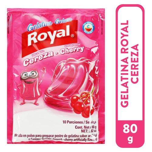 Gelatina En Polvo Royal Sabor A Cereza Sobre - 80 g