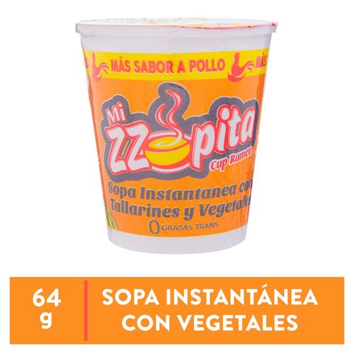 Sopa Mizzopita Pollo Con Chile Vaso - 64 g