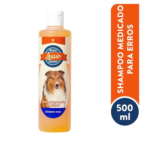 Shampoo Lassie Premium Para Perro Medicado Antipulgas Y Garrapatas - 500 ml