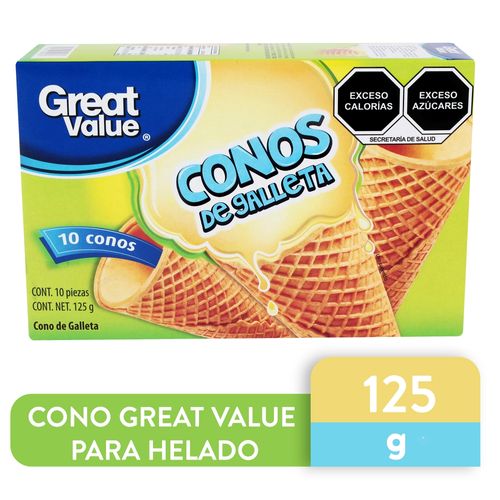 Cono Great Value Para Helado 10 Unidades - 125 g