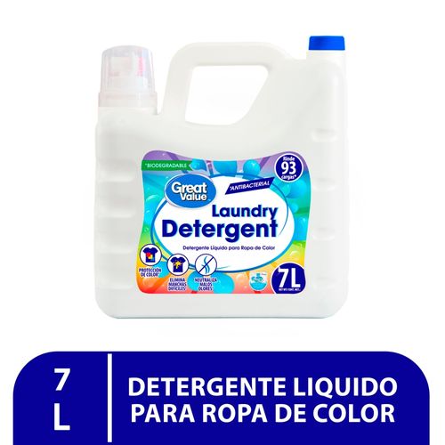 Detergente liquido Great Value para ropa blanca y color -7000 ml