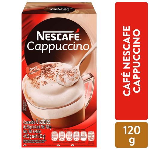 Nescafé® Cappuccino Original Sobre 20 g 6 Unidades