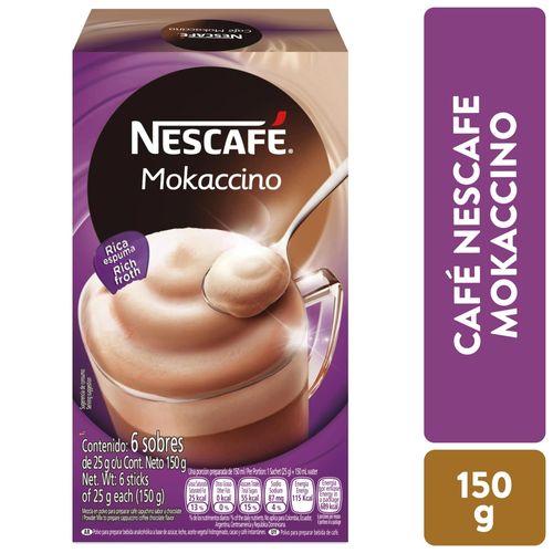 Nescafé® Cappuccino Moka Sobre 25 g 6 Unidades