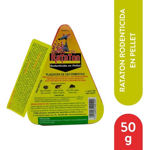 Insecticida Rataton En Pellet Para Uso Doméstico - 50 g