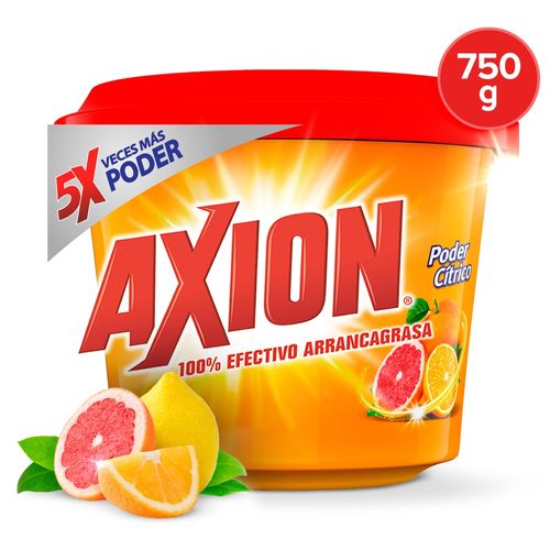 Lavaplatos Axion En Pasta Poder Cítrico, Arrancagrasa - 750 g