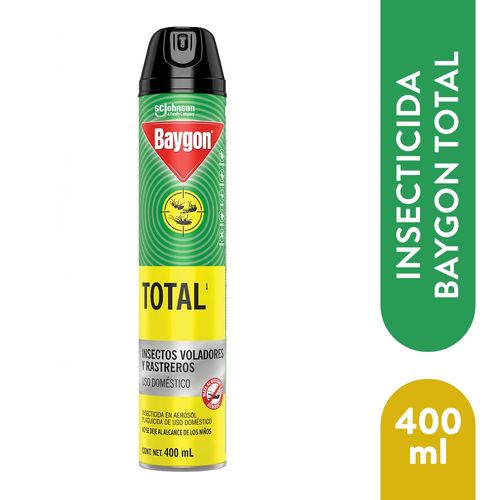 Insecticida Baygon Total Mata Insectos Voladores y Rastreros en Aerosol - 400 ml