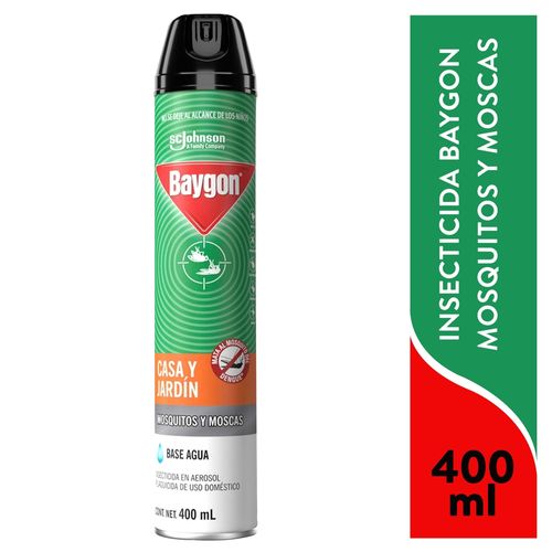 Insecticida Baygon Casa y Jardín En Aerosol, Plaguicida Uso Doméstico - 400 ml