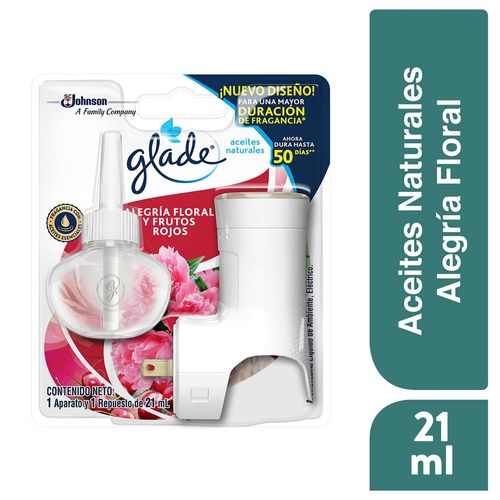 Aromatizante  Glade Aceites Naturales Elegancia De Ambar Unidad + 1 Repuesto - 21 ml