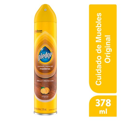 Lustrador Pledge Cuidado De Muebles Aroma Original - Brillo Y protección A Madera - 378 ml