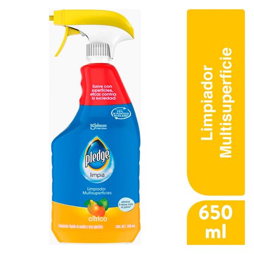 Limpiador Multisuperficies Pledge®  Cítrico - Electrónicos - Acero Inoxidable -Maderas Y Más -650 ml