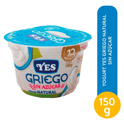 Yogurt Yes, Griego Natural Sin Azúcar - 150 g