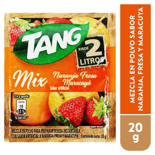 Bebida En Polvo Tang Sabor Naranja Fresa Maracuyá -20 g