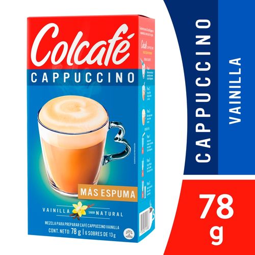 Café Marca Colcafé Cappuccino Sabor Vainilla - 78 g