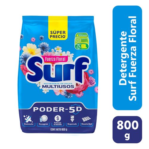 Detergente en polvo Surf Fuerza floral -800 g