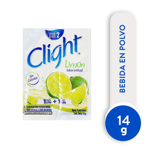 Bebida En Polvo Clight  Sin Calorías Sabor Limón Sobre - 14g