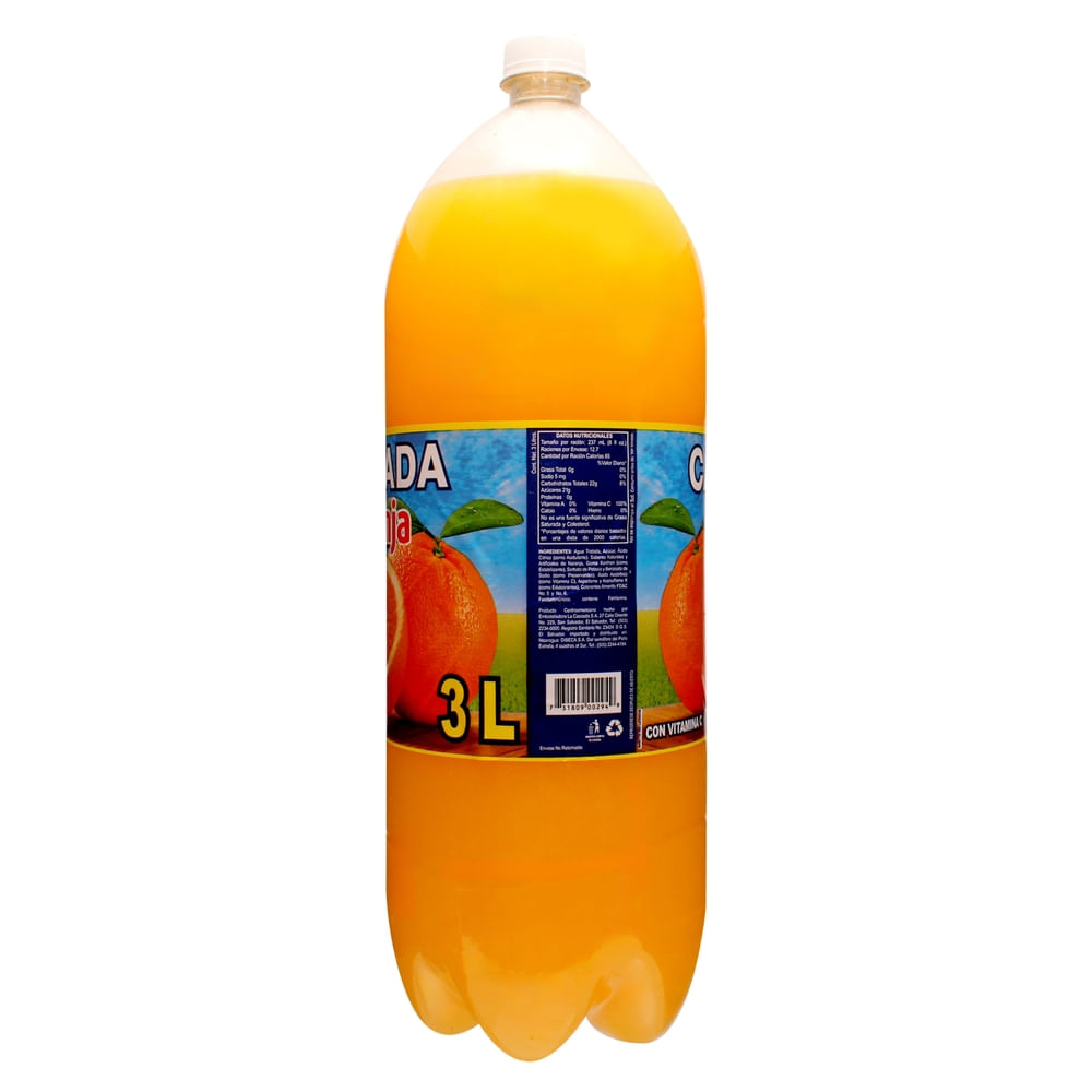 Comprar Bebida Cascada Sabor A Naranja - 3 L | Walmart El Salvador ...