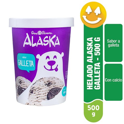 Helado Dos Pinos Alaska Sabor Galleta - 500 g