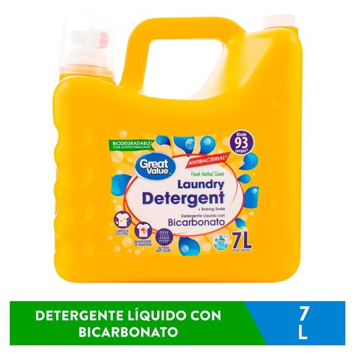 Detergente Liquido Great Value Con Bicarbonato - 7000 ml