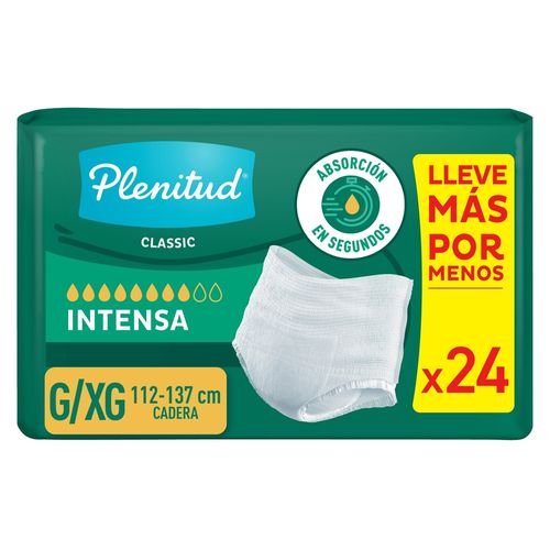 Ropa Interior Desechable Adulto Plenitud Classic G/XG -24 Uds