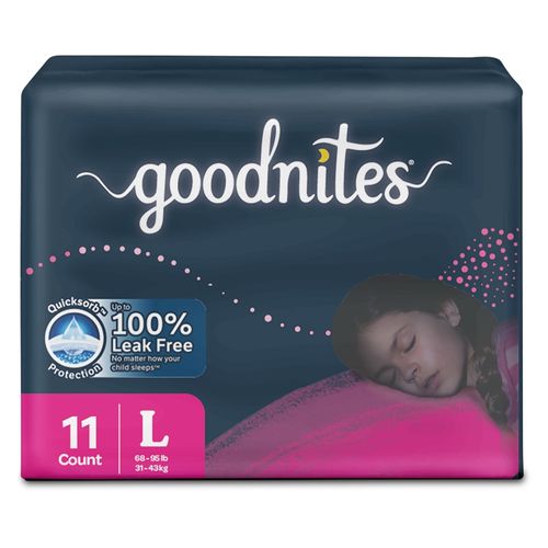 Pañales Huggies Goodnites Pants Niña Etapa 34/G-XG, 31-43kg - 11Uds