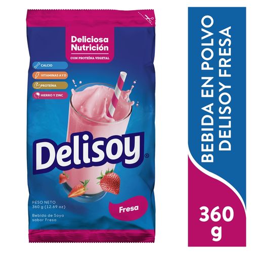 Delisoy Bebida De Soya Fresa 3 60 g