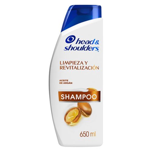 Shampoo Heads Shoulders limpieza y revitalizacion aceite de argam - 650 ml