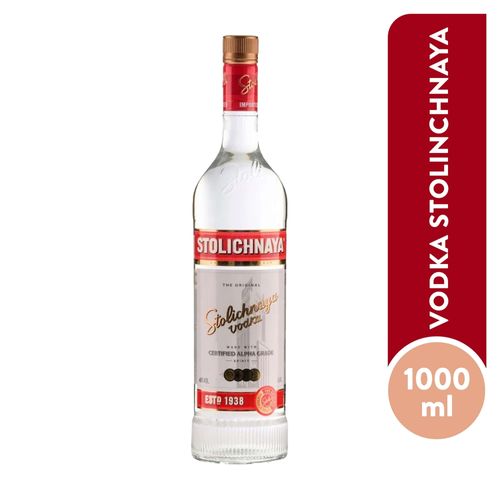 Vodka Stolichnaya certefied alpha grade - 1000 ml