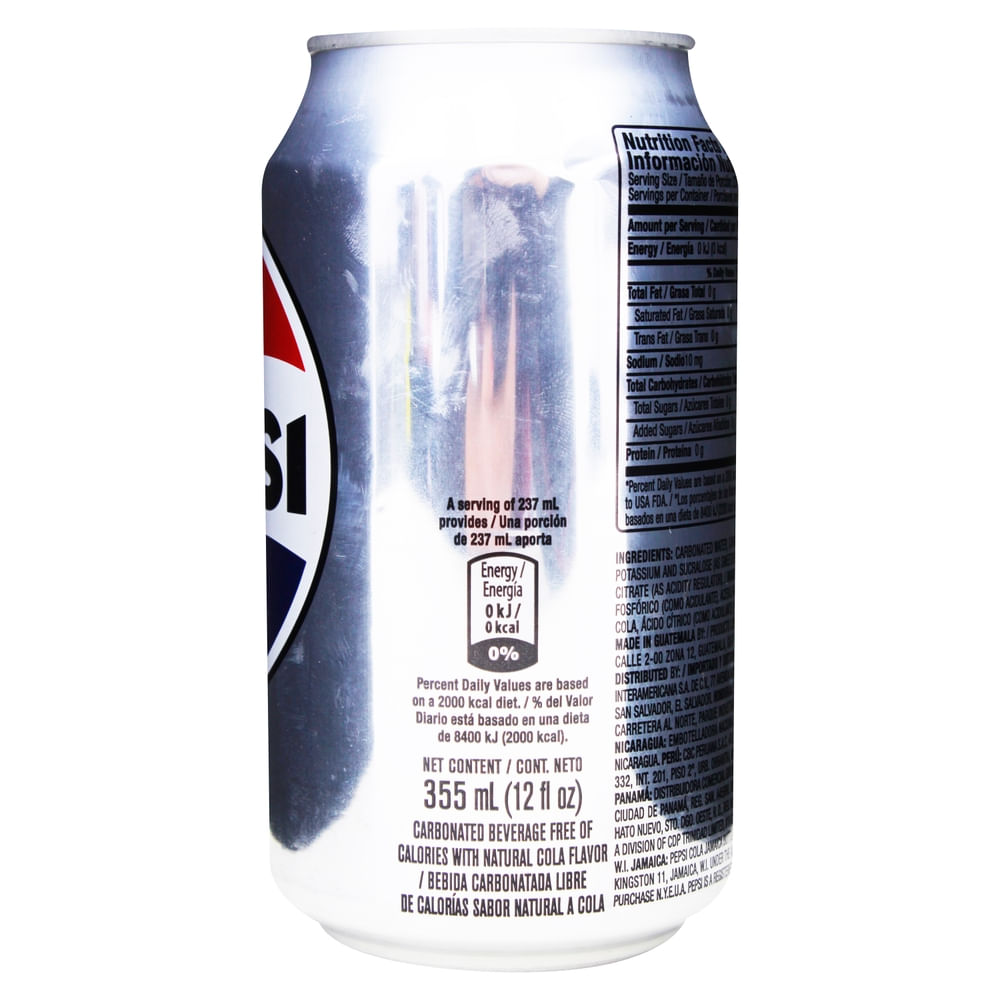 Comprar Refresco gaseoso Pepsi light en lata - 355 ml | Walmart El ...
