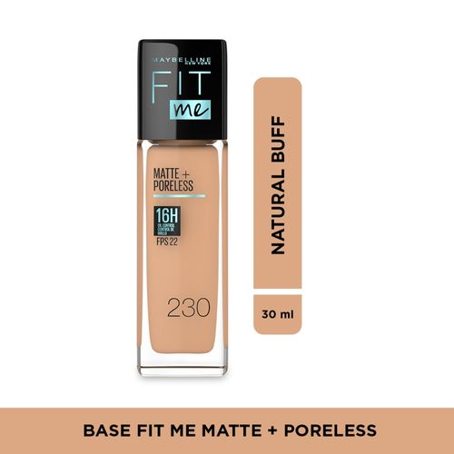 Base Fit Me Matte Poreless Maybelline NY- Tono Natural Buff 230 30 ml