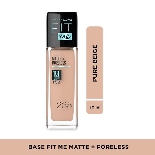 Base Fit Me Matte Poreless Maybelline NY Tono Pure Beige 235 30 ml