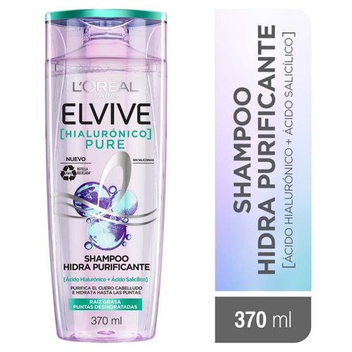 Shampoo L'Oréal Paris Elvive Hialurónico Pure - 370 ml